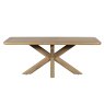 Tenby 10 Person Dining Table Rustic Oak Side View 1