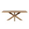 Tenby 6 Person Dining Table Rustic Oak Side View 1