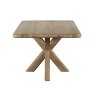 Tenby 10 Person Dining Table Rustic Oak Side View 1