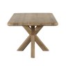 Tenby 8 Person Dining Table Rustic Oak Side View 2
