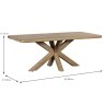 Tenby 8 Person Dining Table Rustic Oak Dimensions