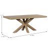 Tenby 10 Person Dining Table Rustic Oak Dimensions