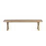 Tenby 3 Person Dining Bench Rustic Oak Front View