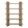Tenby Tall Bookcase Rustic Oak Front View