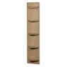 Tenby Tall Bookcase Rustic Oak Side View