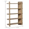 Tenby Tall Bookcase Rustic Oak Dimensions