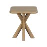 Tenby Side/Lamp Table Rustic Oak Side View
