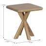 Tenby Side/Lamp Table Rustic Oak Dimensions
