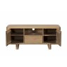 Tenby 2 Door + 1 Drawer TV/Entertainment Unit Rustic Oak Open