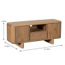 Tenby 2 Door + 1 Drawer TV/Entertainment Unit Rustic Oak Dimensions