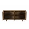 Tenby 4 Door Sideboard Rustic Oak Open