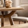 Austin 10 Person Dining Table White Oak Leg Close Up
