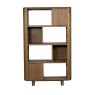 Austin 2 Door Bookcase White Oak Front View