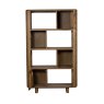 Austin 2 Door Bookcase White Oak Open Doors