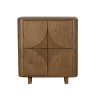 Austin 2 Door Highboard White Oak Front View