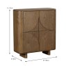 Austin 2 Door Highboard White Oak Dimensions