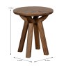 Austin Round Lamp Table White Oak Dimensions