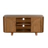 Austin 2 Door TV/Entertainment Unit White Oak Front View