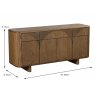 Austin 4 Door Sideboard White Oak Dimensions