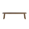 Austin 3 Person Dining Bench White Oak Side View 1