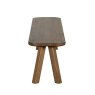 Austin 3 Person Dining Bench White Oak Side View 2