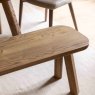 Austin 4 Person Dining Bench White Oak Close Up