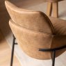 Jacob Dining Chair Faux Suede Tan Lifestyle Back