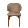 Rory Dining Chair Faux Suede Taupe Front