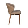 Rory Dining Chair Faux Suede Taupe Side