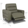 Angus Standard Armchair Leather Cat 20 BX & NW Dimensions