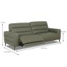 Angus Electric Reclining 3 Seater Sofa With USB Port Leather Cat 20 BX & NW Dimensions