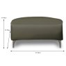 Angus Storage Footstool Leather Cat 20 BX & NW Dimensions