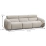 Santorini 5 Seater Sofa Fabric Costa Natural Dimensions