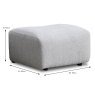 Santorini Footstool Fabric Costa Silk Dimensions