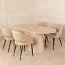 Charlotte 6 Person Oval Dining Table Marble Lifestyle