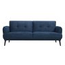 Lovell 3 Seater Sofa With 2 Seat Cushions Fabric 20 Belfast Navy Blue Front
