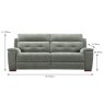 Schofield Electric Reclining 3 Seater Sofa Fabric Cat 20 Desert Sage Dimensions