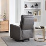 Texan Electric Reclining Swivel Rocker Faux Leather Grey Lifestyle Back