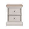 Harry 2 Drawer Bedside Locker Cashmere & Oak Front