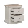 Harry 2 Drawer Bedside Locker Cashmere & Oak Open Drawers