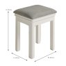 Harry Dressing Stool With Fabric Seat Pad Cashmere Dimensions