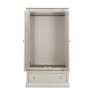 Harry 2 Door + 1 Drawer Wardrobe Cashmere & Oak Open