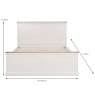 Harry King (150cm) Bedstead Cashmere & Oak Dimensions