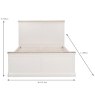 Harry Double (135cm) Bedstead Cashmere & Oak Dimensions