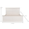 Harry Super King (180cm) Bedstead Cashmere & Oak Dimensions