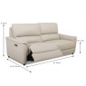 Ladina Electric Reclining 3 Seater Sofa With Adjustable Lumbar & Headrest Fabric Dimensions