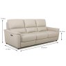 Ladina 3.5 Seater Sofa With 3 Seat Cushions Fabric Dimensions
