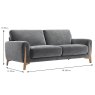 Kristina 3 Seater Sofa With 2 Seat Cushions Fabric Category 30 Dimensions
