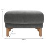 Kristina Footstool Fabric Category 30 Dimensions