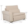 Valais Modular 1.5 Seater Arm LHF Fabric Dimensions